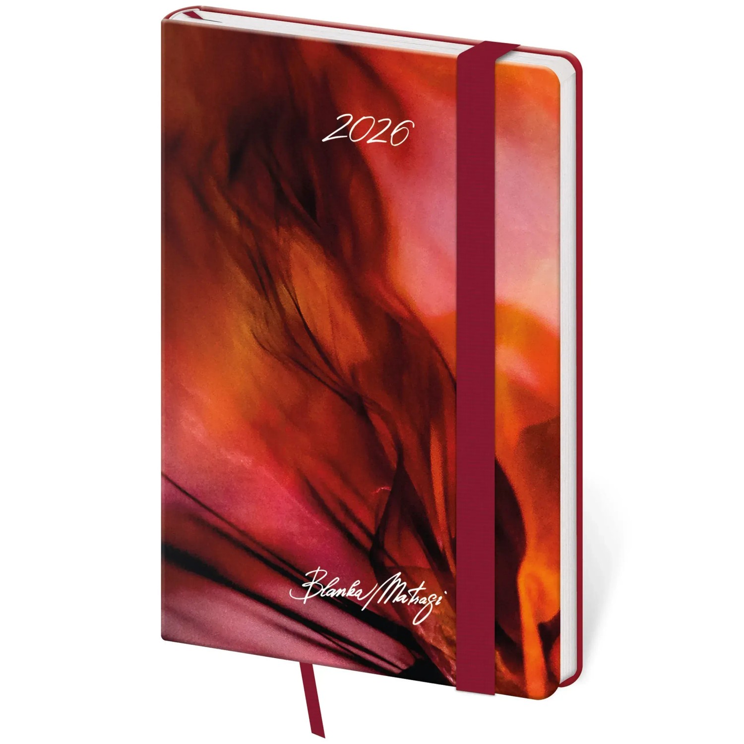 Helma 365 Diář týdenní kapesní Vario 2026, Matragi Red s gumičkou