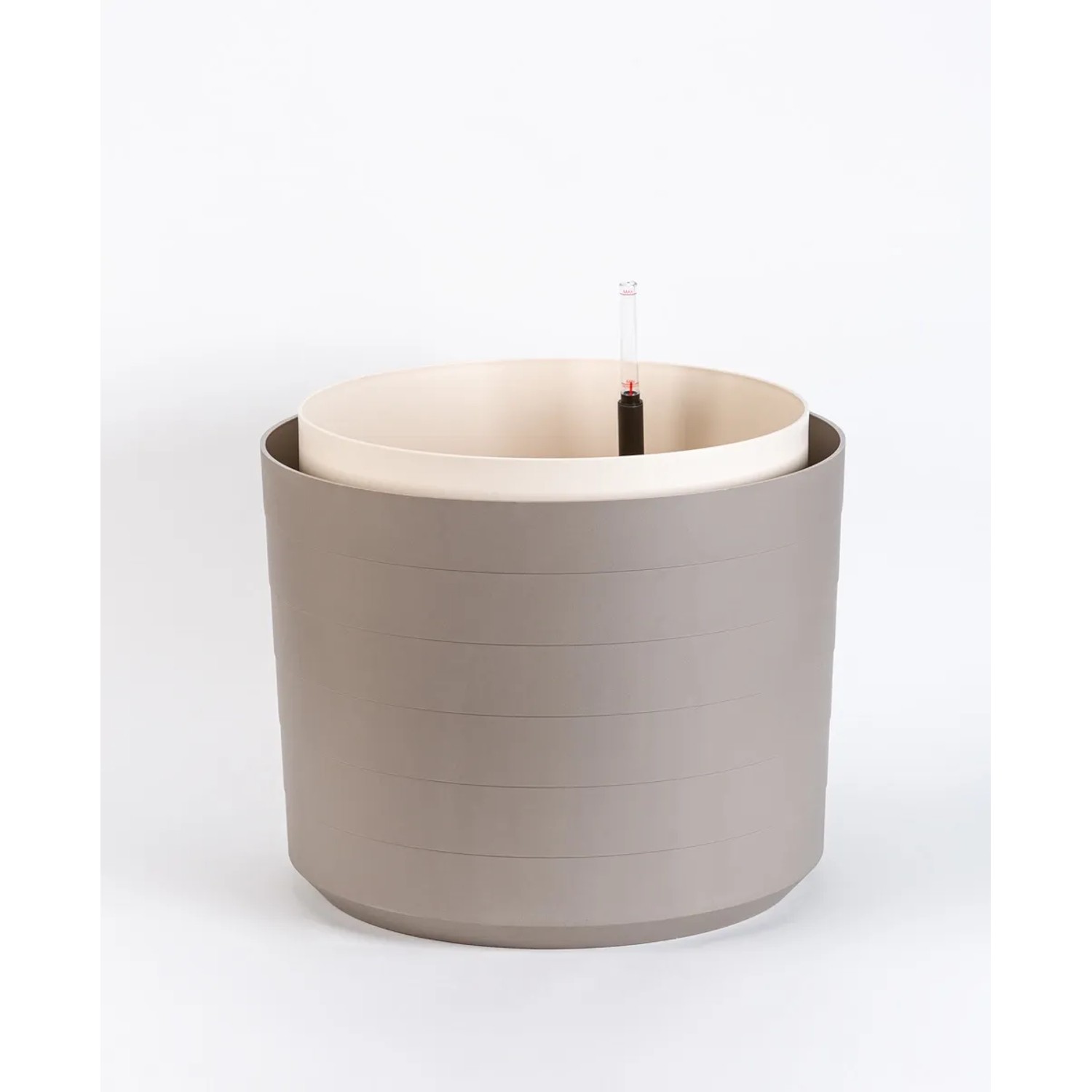 Plastia Velkoobjem.samozavlaž. květináč Berberis taupe+slon.kost pr. 46 x 39 cm