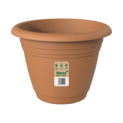 Květináč Florus Fiore Alessia, Ø 26 cm, terakota, z recyklovaného plastu.