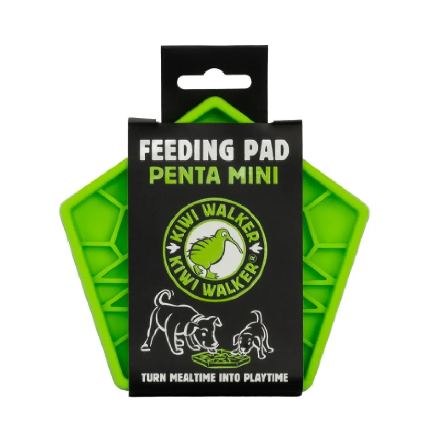 Kiwi Walker Lízací podložka pro psy a kočky PENTA MINI, zelená, 135 x 130 mm