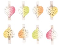 Anděl Přerov Listy dřevěné na kolíčku, 8 ks, 3,5 cm Anděl Přerov Listy dřevěné na kolíčku, 8 ks, 3,5 cm