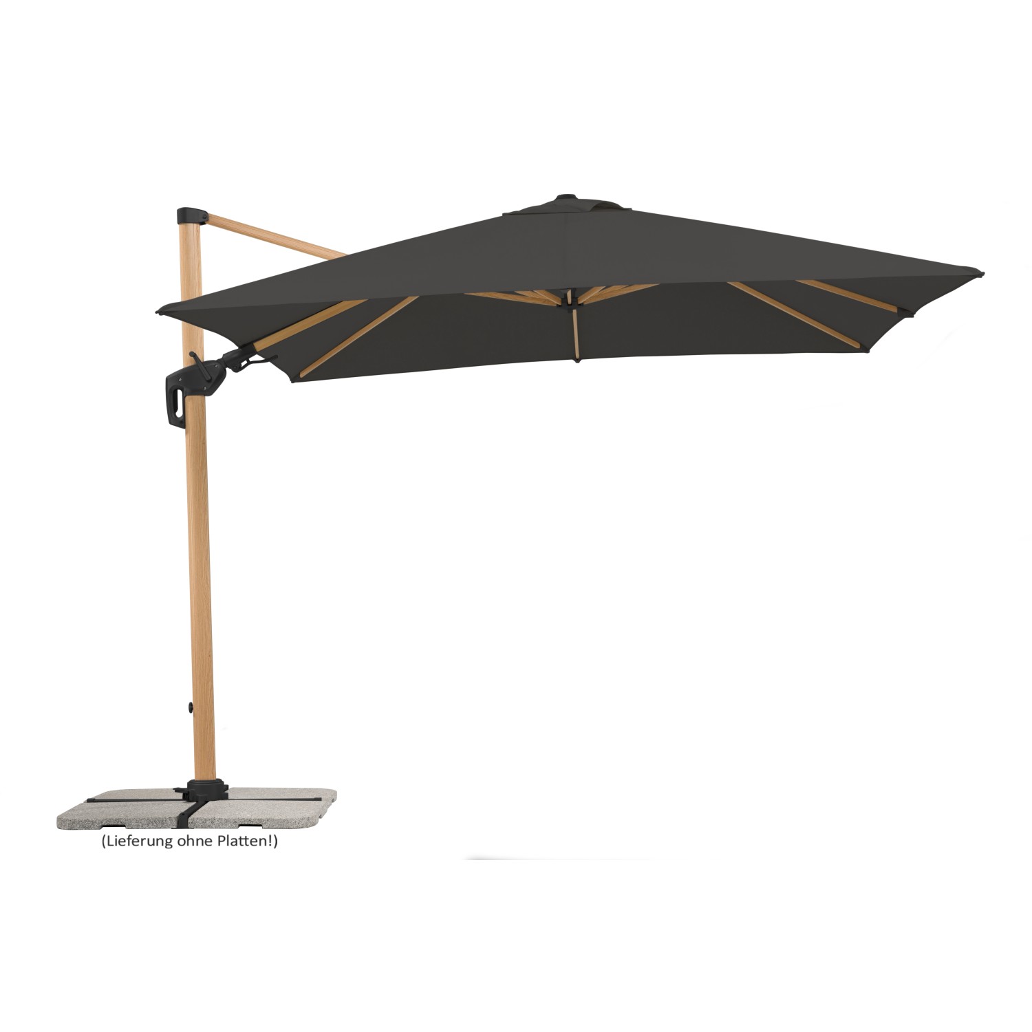 Schneider Slunečník Rhodos Twist Woody antracitový 300 x 300 cm