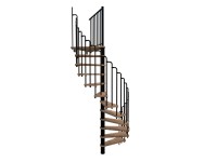 Minka STAIRS Kombinované točité schodiště Paris buk/černá pr. 140 cm