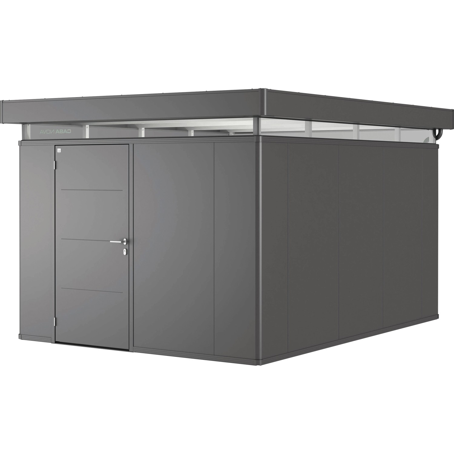 Biohort Plechový zahradní domek CasaNova 3 x 4 tmavě šedá, 430 x 330 cm, L