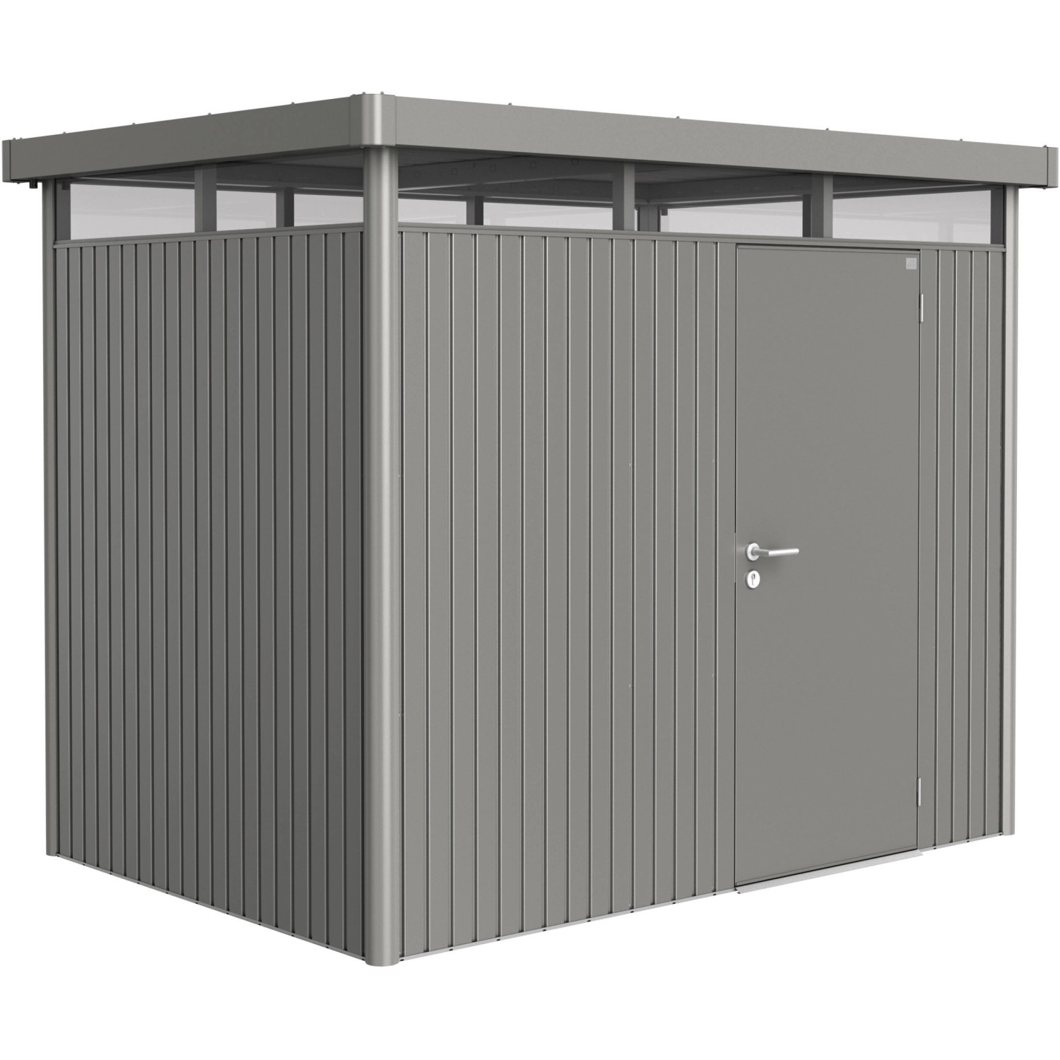 Biohort Plechový domek HighLine H2 stand. dveře, křem.šedá, 275 x 195 x 222 cm