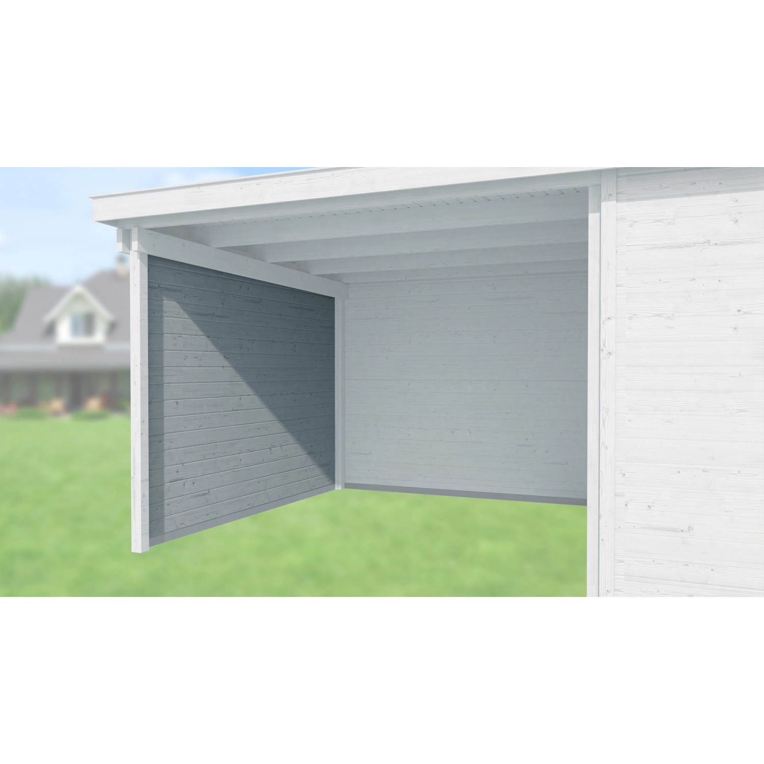 Weka Boční stěna pro designový domek 126 a 172, šedá, 21 mm, 235 cm