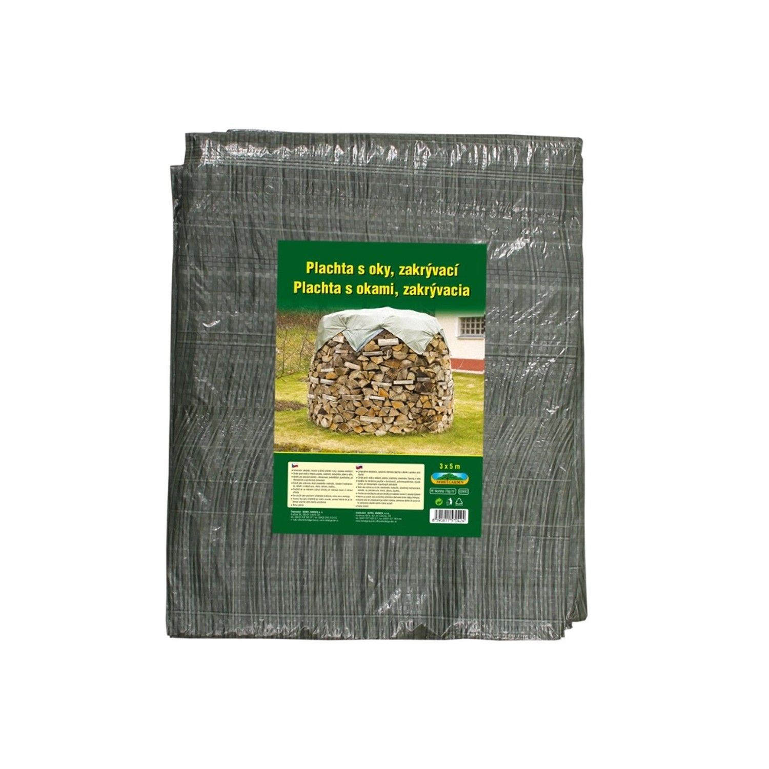 Nohel Garden Plachta s oky kašírovaná zelená 55 g, 3 x 5 m