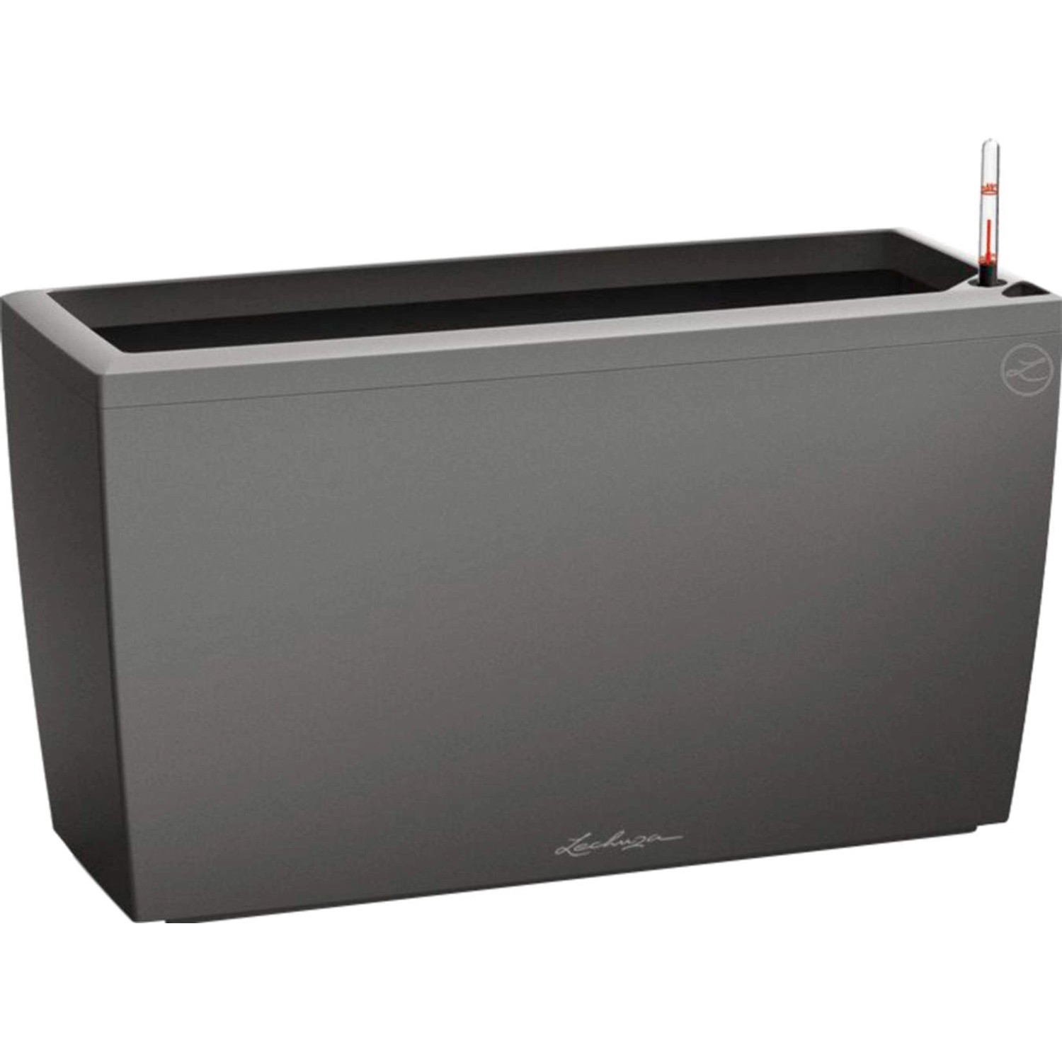 Lechuza Květináč Cararo Premium, antracitová metalická, 75 x 30 x 43 cm