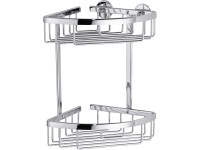 tesa Dvoupatrový rohový košík do sprchy Aluxx, chrom, 260 x 163 x 170 mm