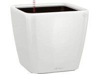 Lechuza Květináč Quadro Premium LS 21, bílá vysoce lesklá, 22 x 22 x 21 cm