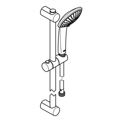 GROHE QUICKFIX Sada se sprchovou tyčí VITALIO JOY 110 MASSAGE 3proudy (27333000)