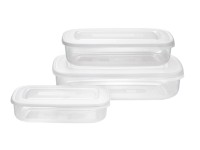 Tontarelli Sada dóz na potraviny obdélník, bílá, 3 ks