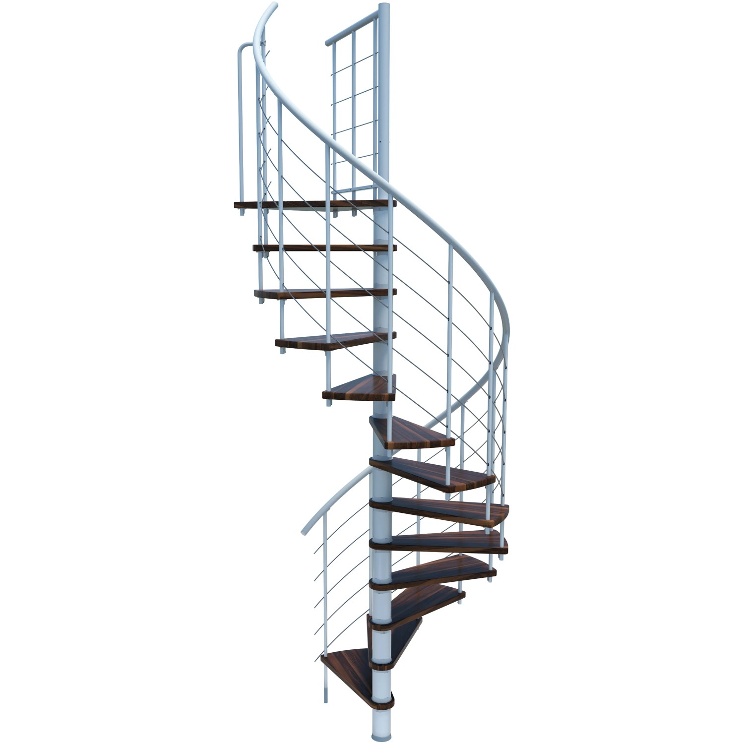 Minka STAIRS Kombinované točité schodiště Venezia Smart ořech/bílá pr. 120 cm