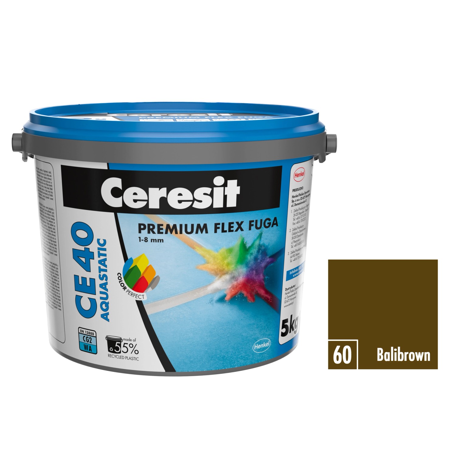 Ceresit Flexibilní spárovací hmota CE 40 Aquastatic Balibrown, 5 kg