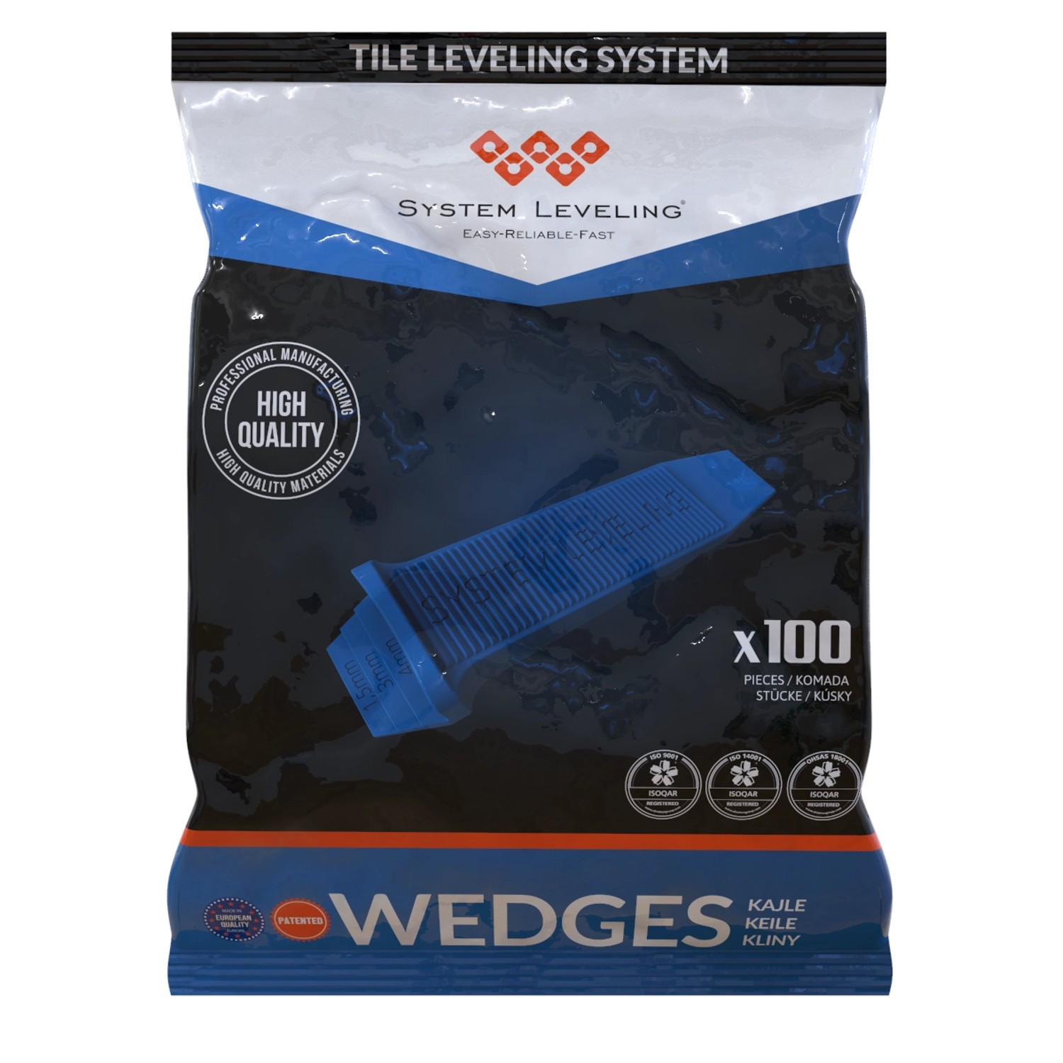 System Leveling Klíny, 100 ks