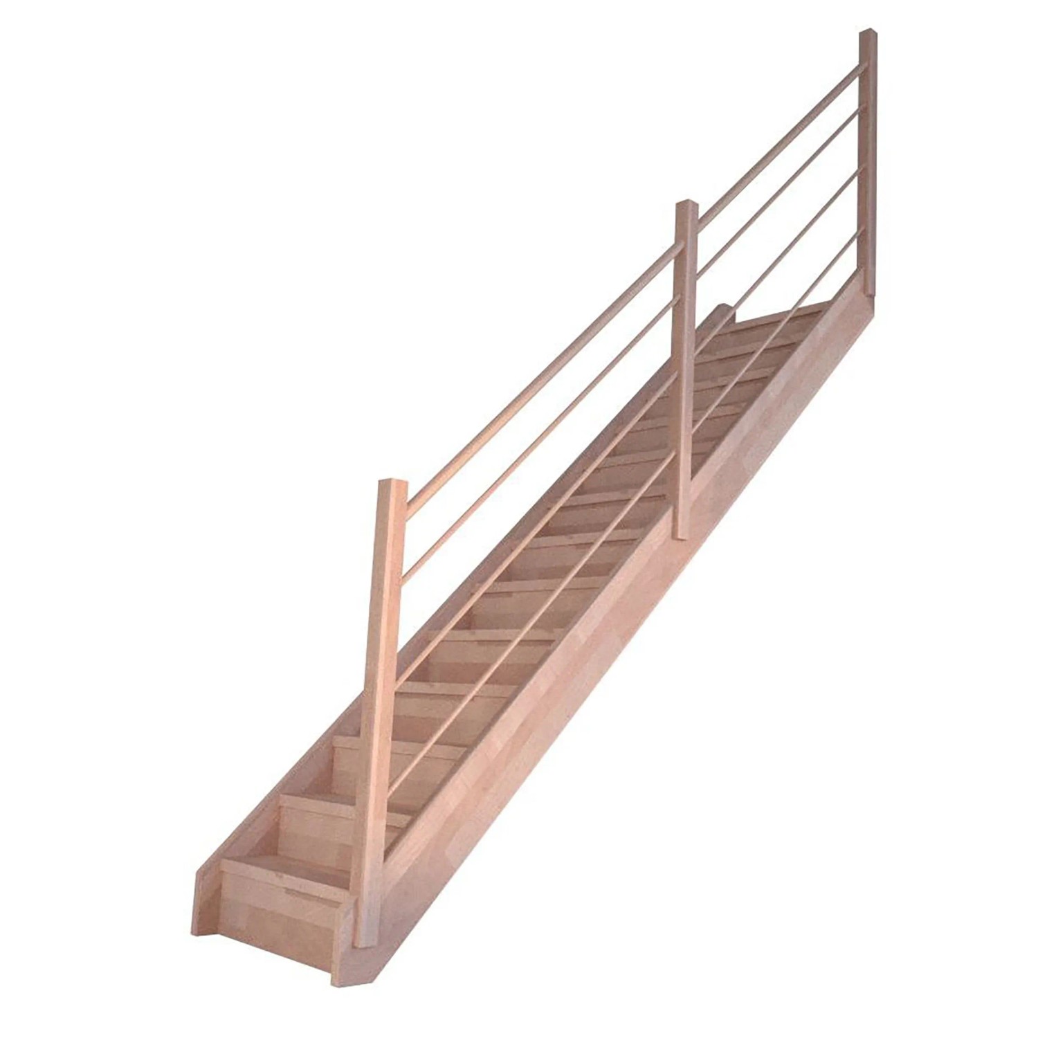 StarWood Schody Mykonos Pro bukové rovné 80cm uzavřené dřev. design. zábradlí P