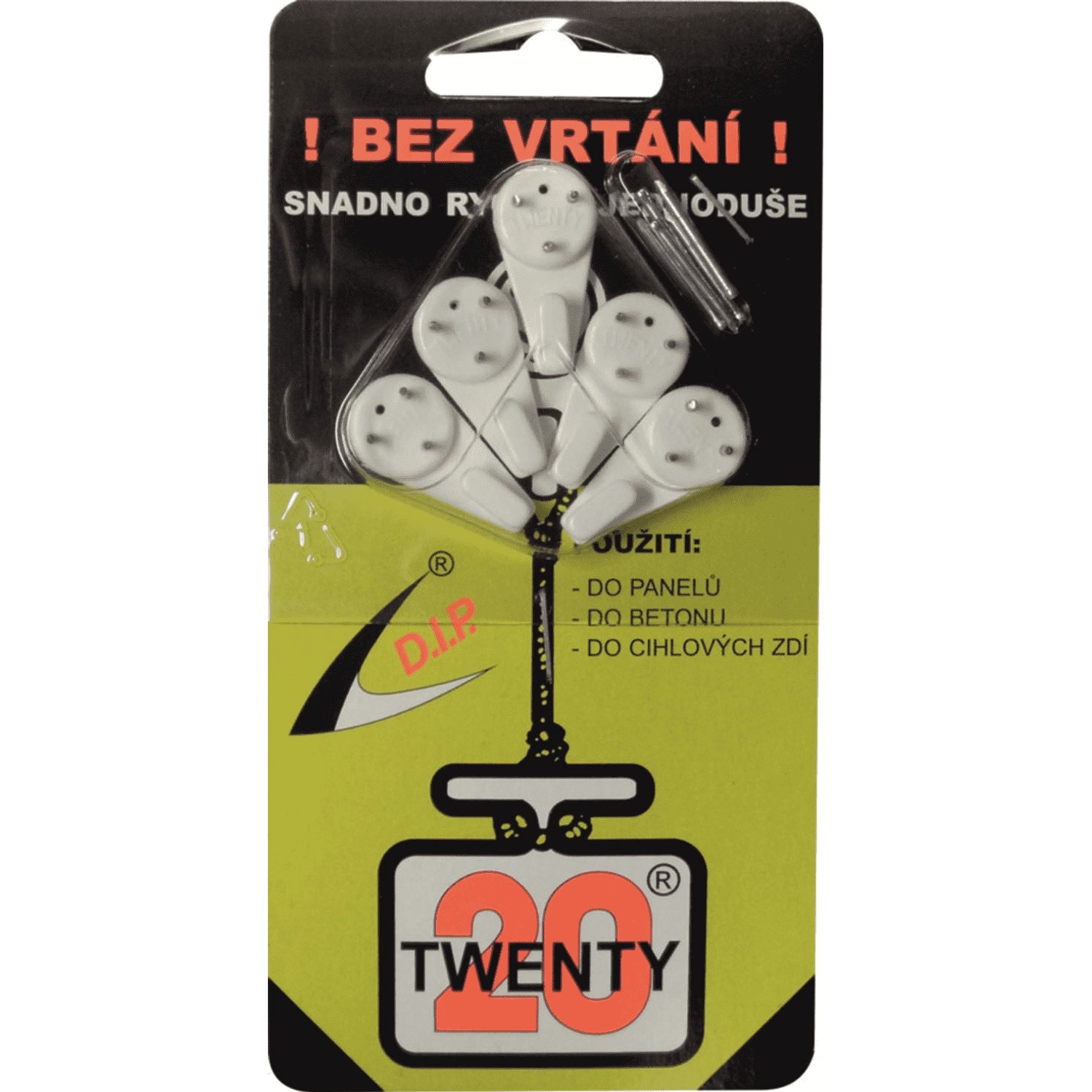 Twenty háček – Universal - 5 ks v blistru