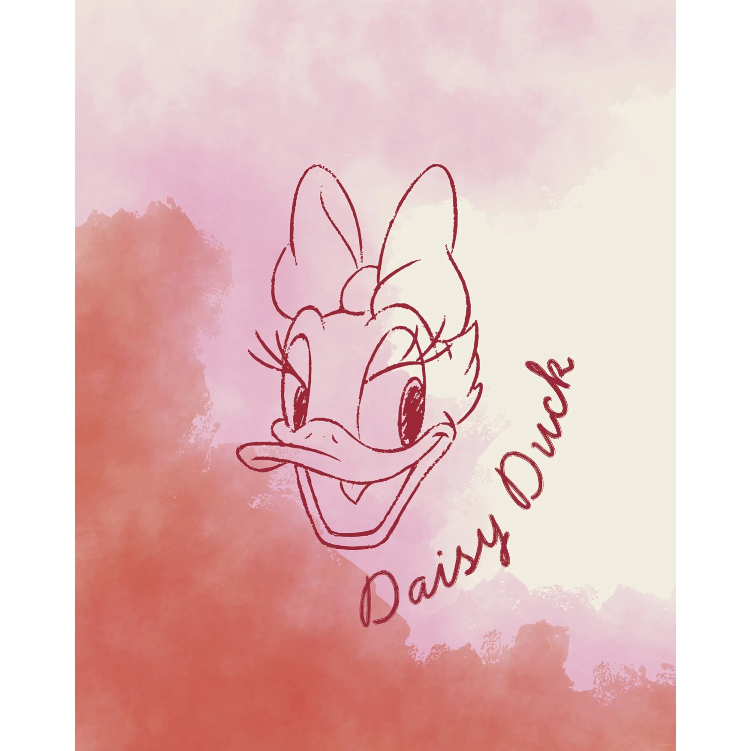 Komar Plakát Disney Daisy Duck Watercolours 40 cm x 50 cm