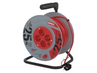 EMOS Prodlužovací kabel na bubnu, PVC, 4 zásuvky, H05VV-F3G 1,5 mm2, 25 m EMOS Prodlužovací kabel na bubnu, PVC, 4 zásuvky, H05VV-F3G 1,5 mm2, 25 m