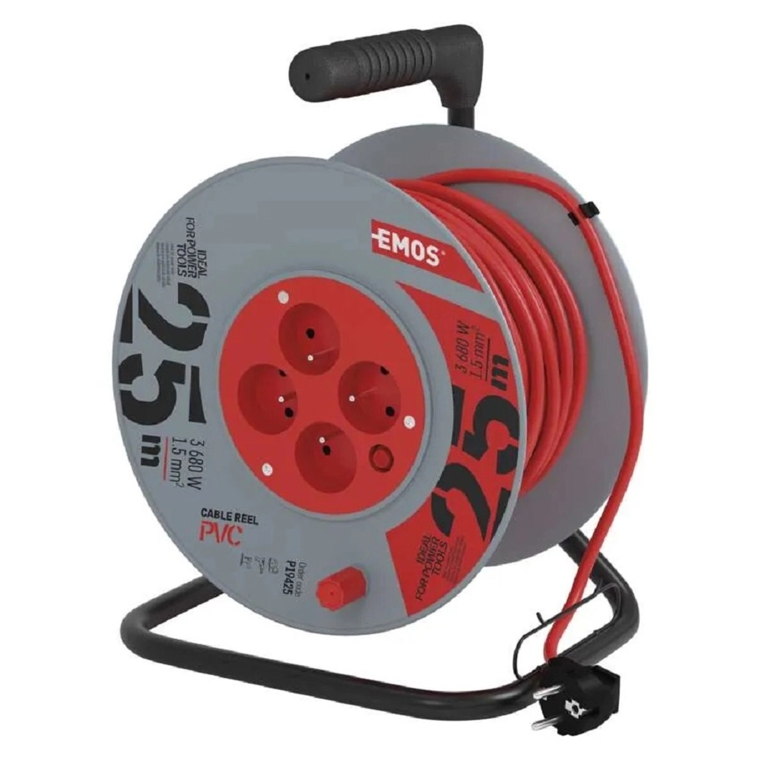 ROZBALENO - Kabel prodlužovací PVC na bubnu Emos 25 m 1,5 mm2 IP 20 Emos 25 m 1,5 mm2 IP 20