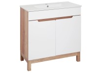 A-Interiéry Skříňka Dorian 80-2D s keramickým umyvadlem, 85,3 x 81,5 x 47 cm