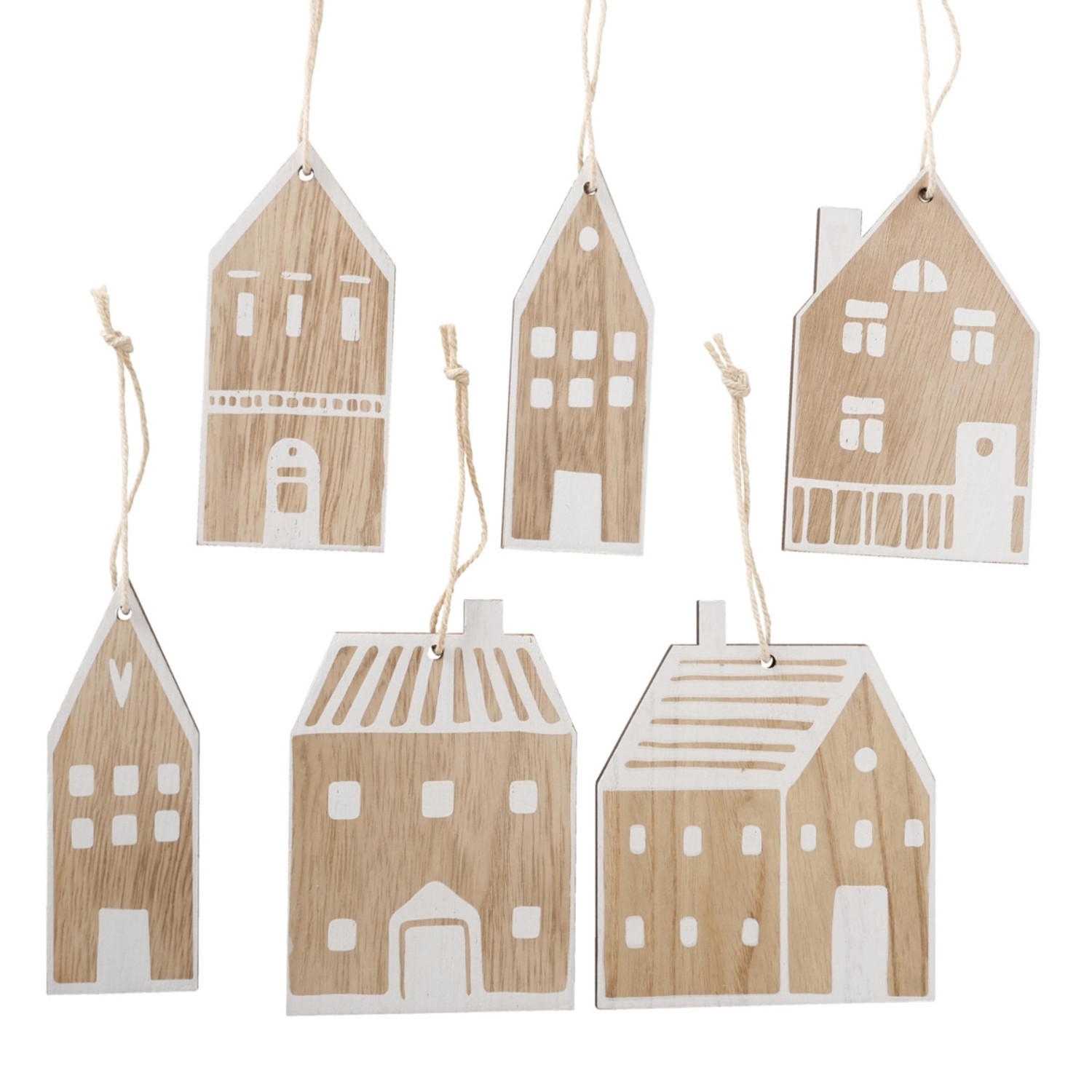 Boltze Dekorativní závěsné domečky 6 ks