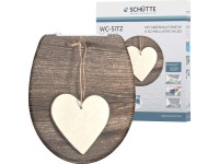 Eisl WC sedátko Wood Heart duroplast s automatickým sklápěním a rychloupínáním