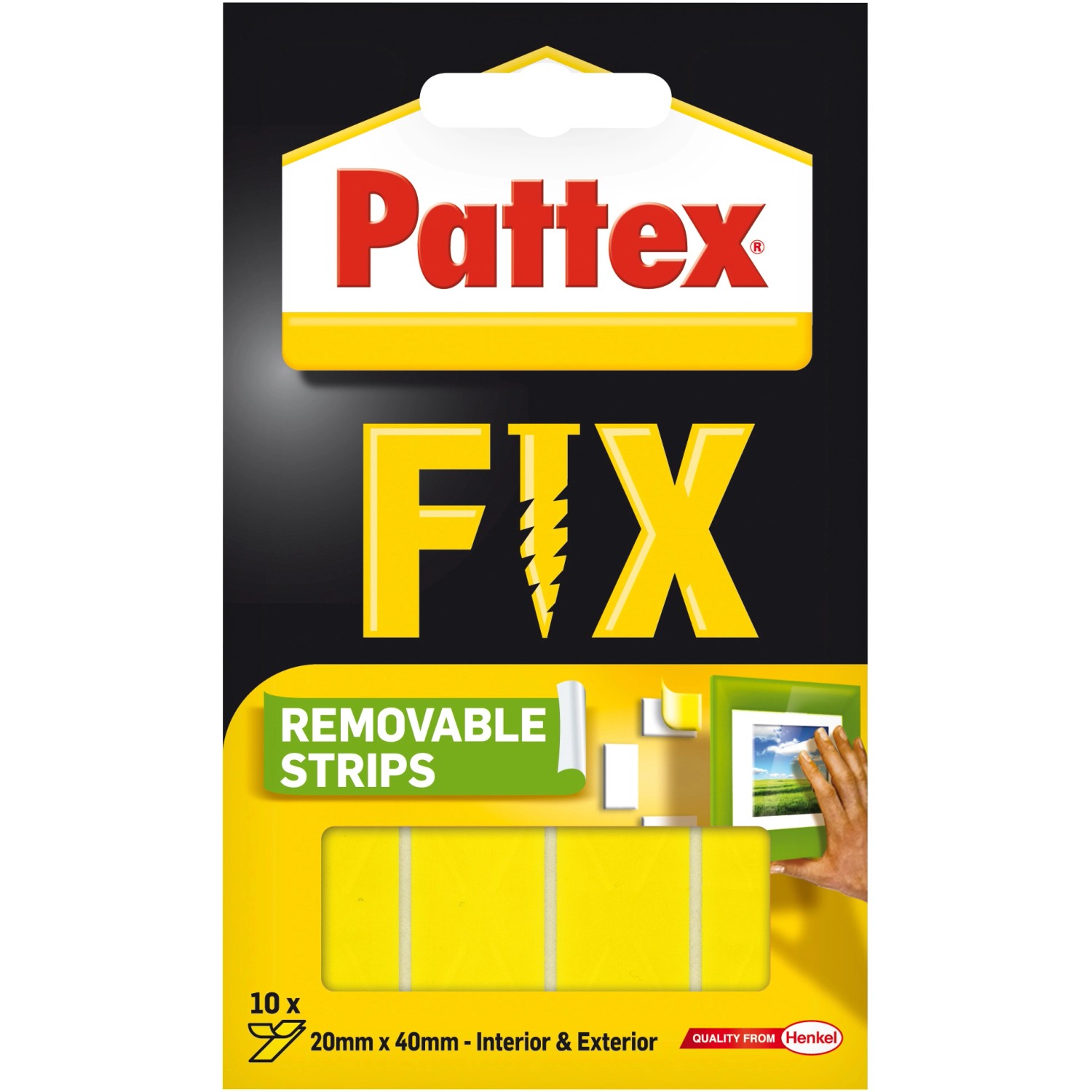 Pattex Montážní lepící proužky Super Fix, nosnost 2 kg, 19 x 40 mm