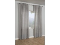 Bennetti Závěs se skrytými poutky, lněný vzhled, stříbrnošedý, 245 x 140 cm