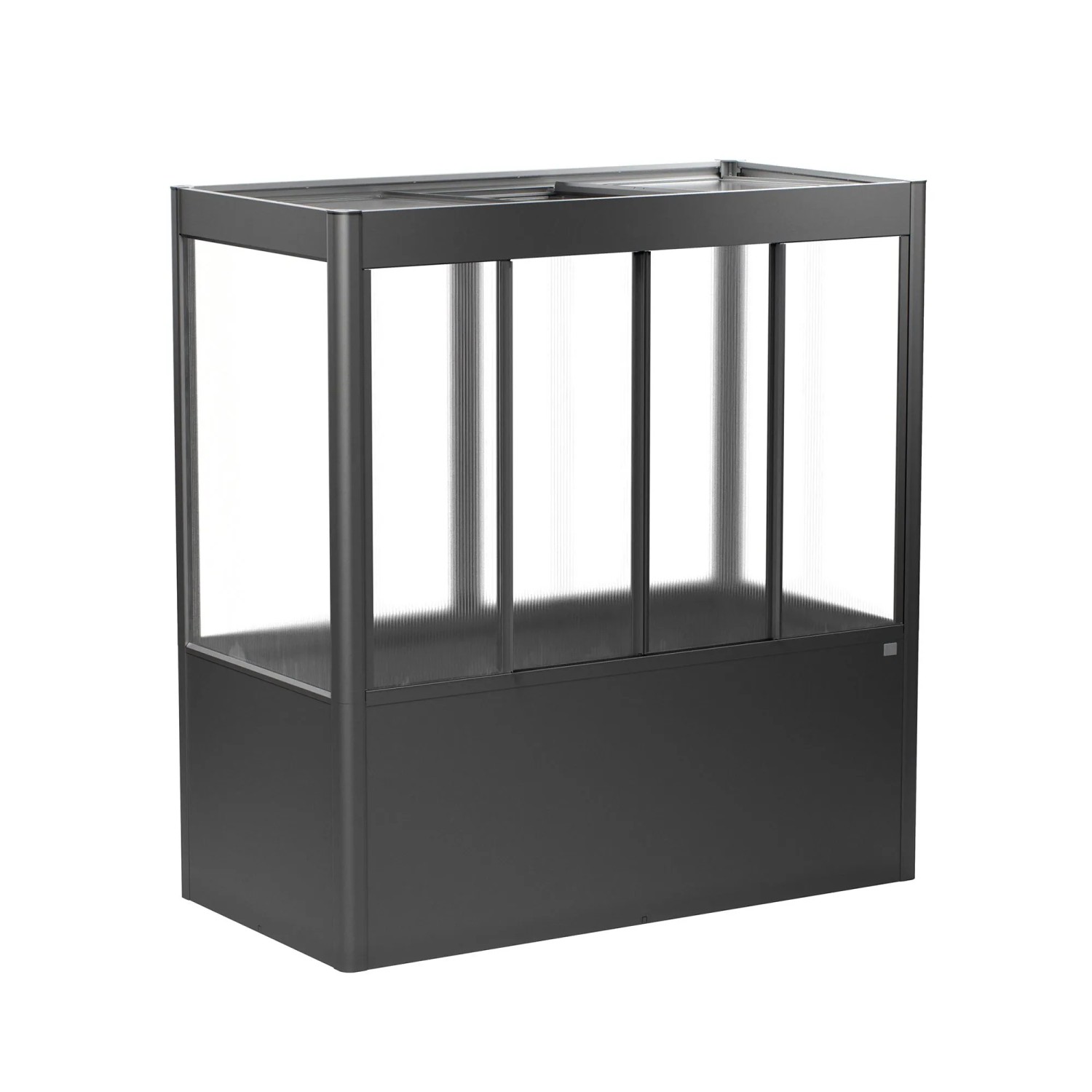 Biohort Skleník s vyvýš.záhonem Florentina 2x1MAXI tm.šedý 201,6 x 103,1 cm