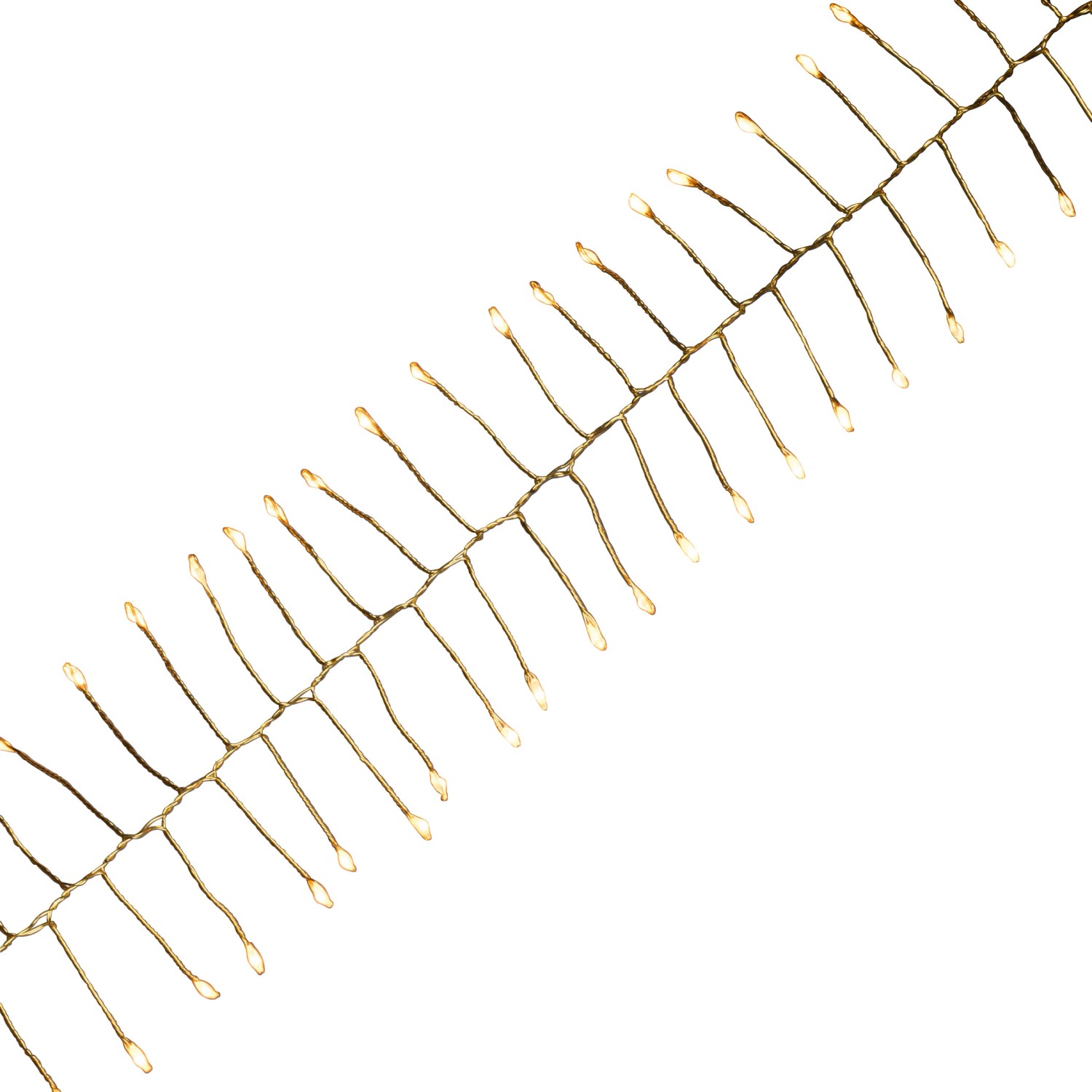 Mikro LED světelný řetěz 60 jantarových LED drát mosazné barvy vnitřní