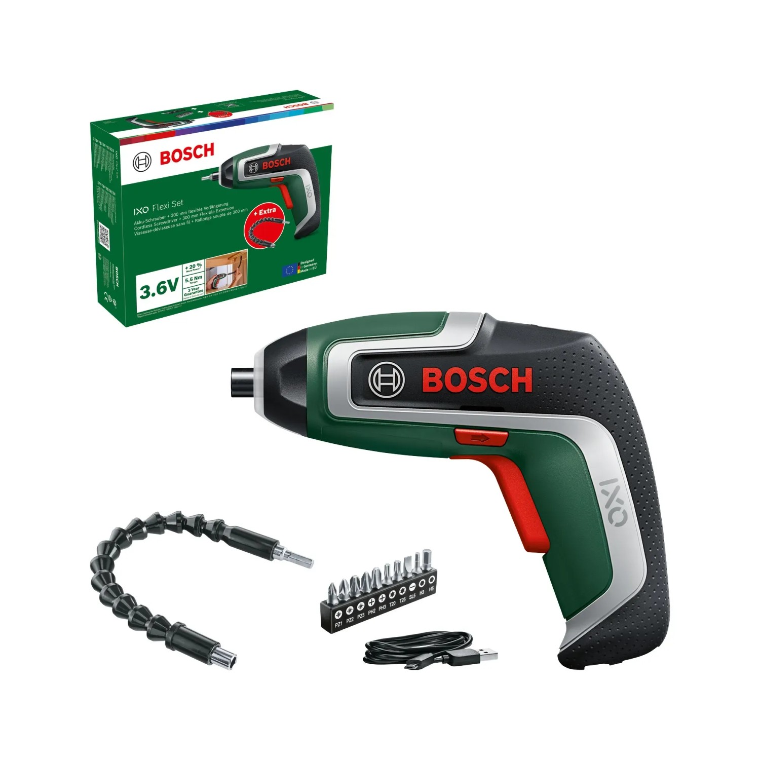 Bosch Aku šroubovák IXO 7 - Sada Flexi