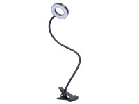 SOLIGHT LED stolní lampa s klipem 8W 300lm 3000-5000K černá 63 x 11 x 90 cm