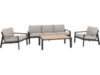 OBI Sestava zahradního nábytku Branford antracitovo-béžová 4dílná OBI Sestava zahradního nábytku Branford antracitovo-béžová 4dílná