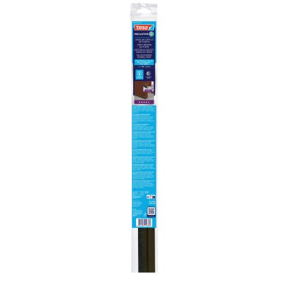 tesa Insulation hnědé kartáčové textilní těsnění dveří v balení. Samolepicí spodní těsnění pro dveře.