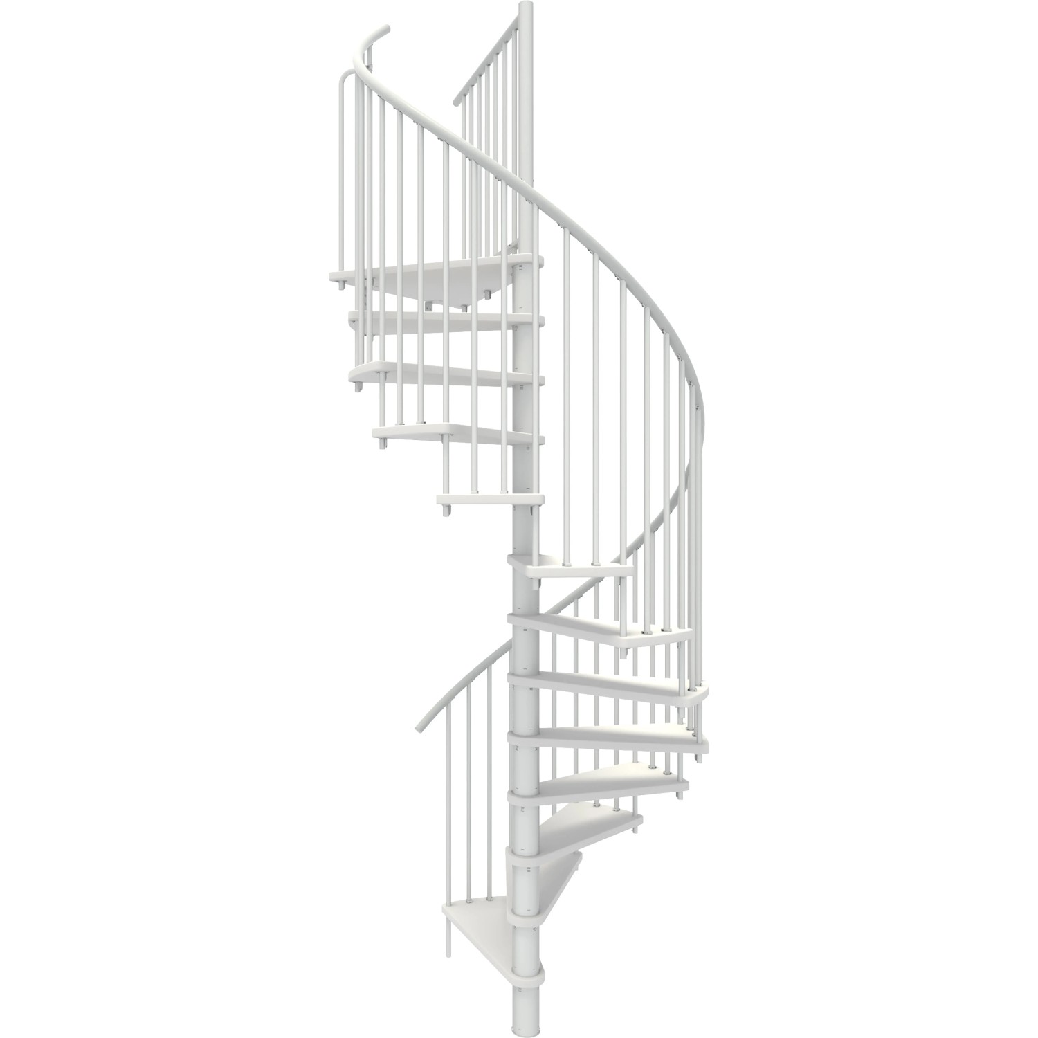 Minka STAIRS Kombinované točité schodiště Spiral Smart bílá/bílá pr. 160 cm