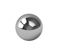 Mica Decorations Dekorační nerezová lesklá kulička, stříbrná, pr. 8 cm