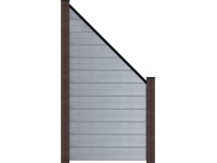 GroJaSolid Plotový panel bez sl., zkosený, keox. Stone Grey 90 x 180/90 x 1,9 cm