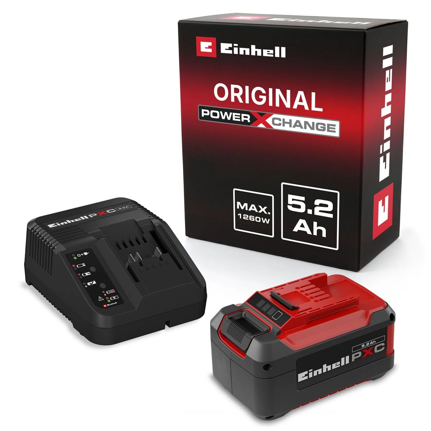 Einhell Startovací sada Power X-Change - baterie 5,2 Ah + 3 A nabíječka