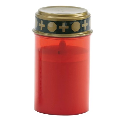 LED hřbitovní svíčka červená 12,2 x 7,2 cm