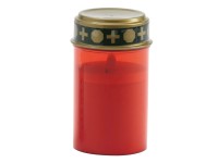 LED hřbitovní svíčka červená 12,2 x 7,2 cm