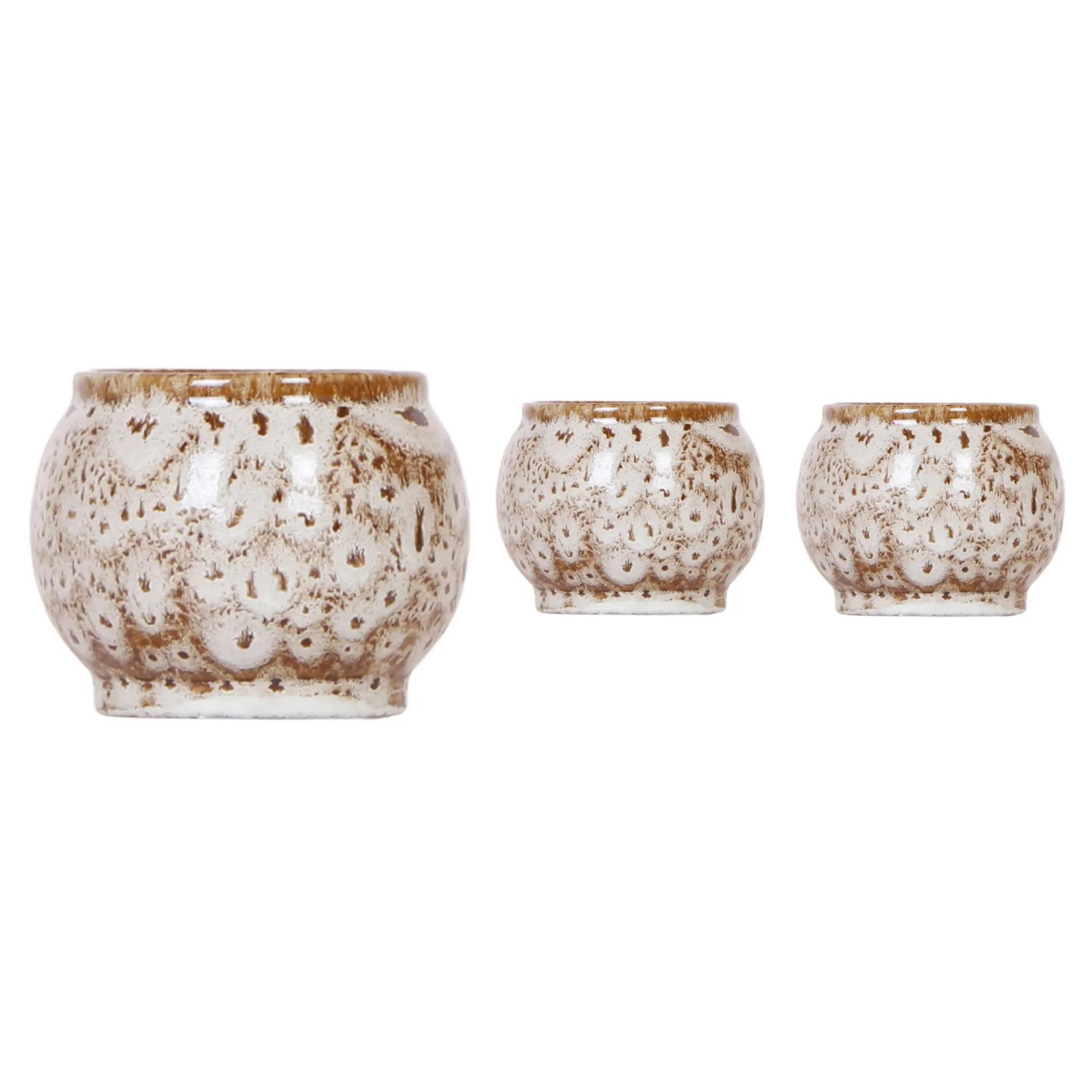 Keramický květináč Safari béžový pr. 6 x 5 cm