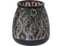 Koopman Dekorativní svícen s výřezy, kov, černá, 14,5 x 11 x 5 cm Koopman Dekorativní svícen s výřezy, kov, černá, 14,5 x 11 x 5 cm