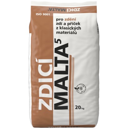 Zdicí malta pro zdi a příčky z klasických materiálů 5 MPa, 20 kg
