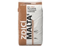 Zdicí malta pro zdi a příčky z klasických materiálů 5 MPa, 20 kg