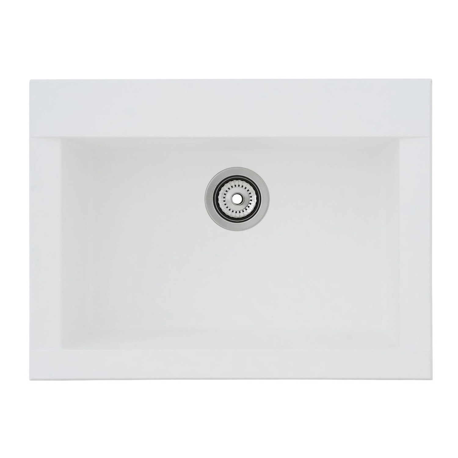 Respekta Kuchyňský dřez Mineralite Ohio bílý 66 x 50 cm