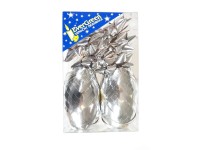 Sada na balení dárků 6 x rozeta, 2 x fóliová stuha 10 m, stříbrná Sada na balení dárků 6 x rozeta, 2 x fóliová stuha 10 m, stříbrná