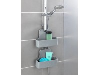 Wenko Odkládací košík do sprchy Barcelona plast (TPE), šedá, 26 x 24 x 9 cm