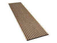 Denpanels Akustický panel WOOD Dub olej. černá MDF černá plsť 240 x 60 x 2 cm