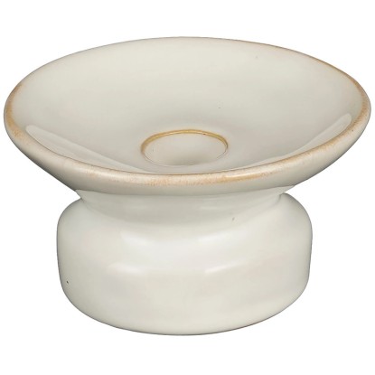 Mica Decorations Svícen keramický bílý pr. 10,5 x 6 cm